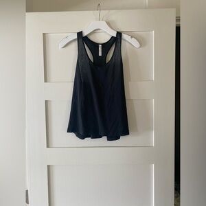 Athleta Cropped Black Razor Back Athletic Tank - Size M